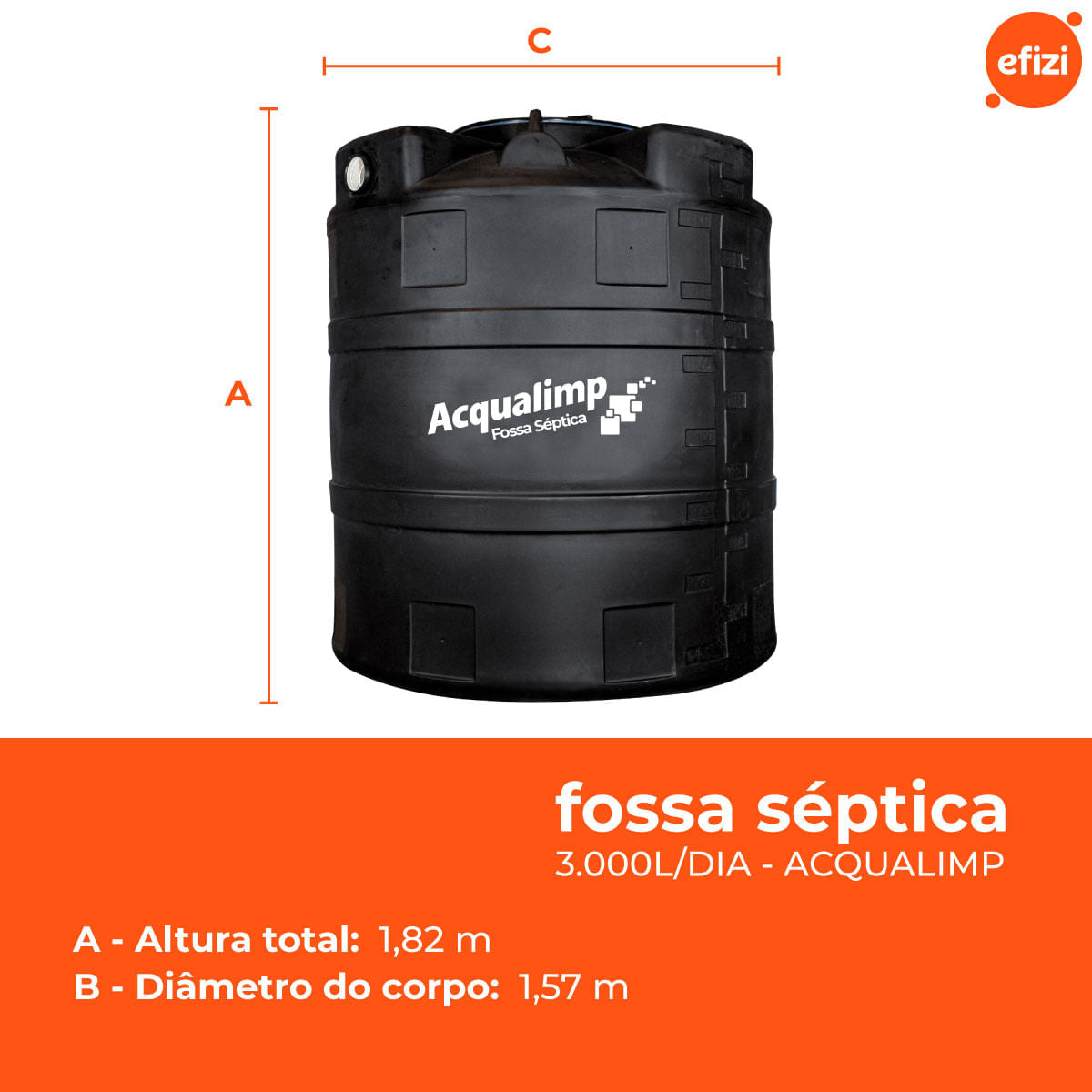 Fossa Séptica 3.000L/dia Acqualimp