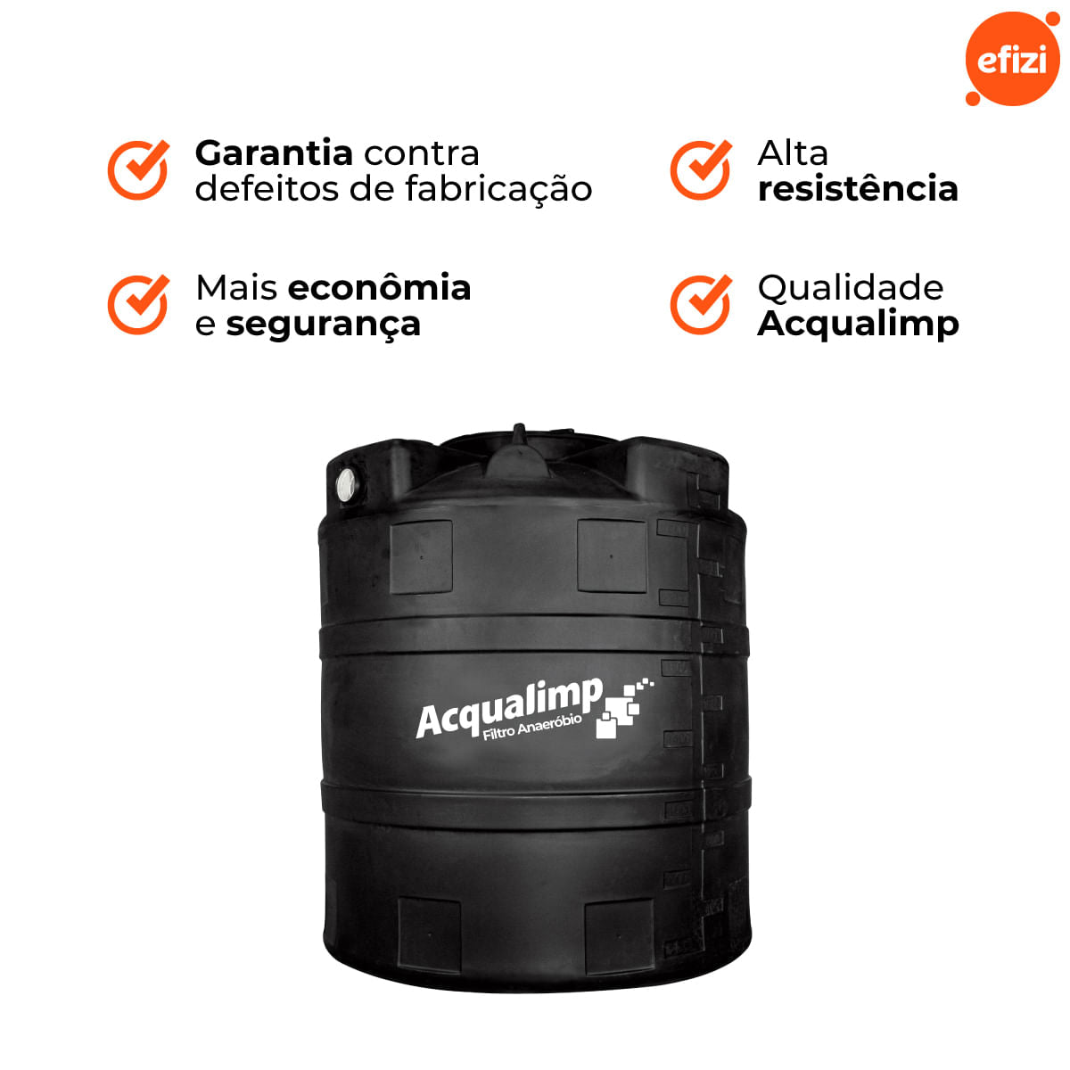 Filtro Anaeróbio 5.000L/dia Acqualimp