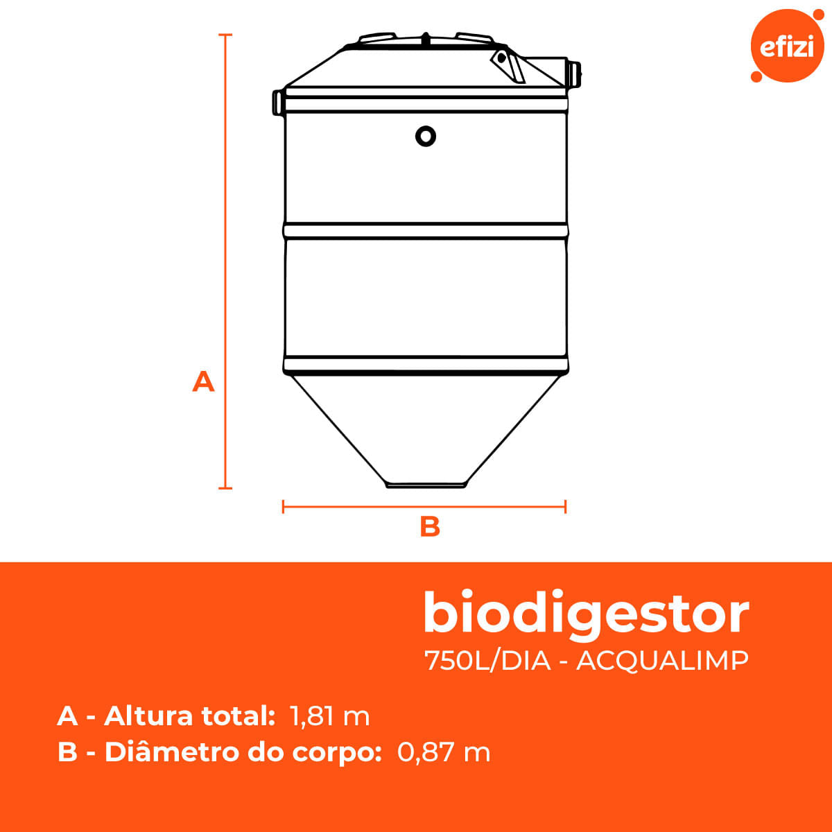 Biodigestor 750L/dia Acqualimp