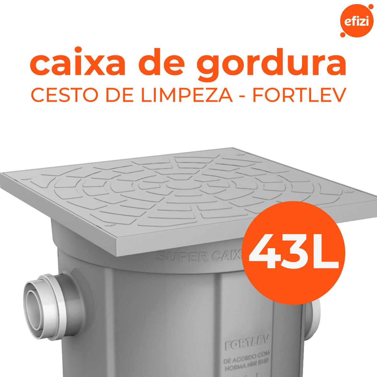 Caixa De Gordura Com Cesto De Limpeza Fortlev