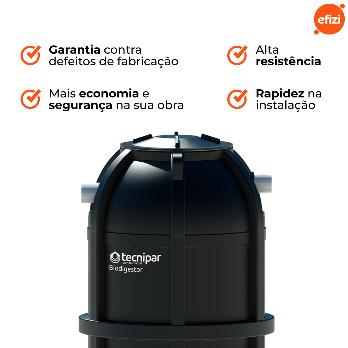 Fossa Séptica Biodigestor 1.500L/dia Tecnipar