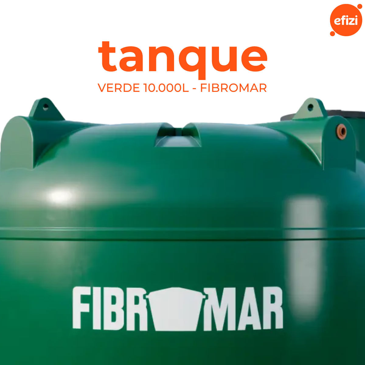 Tanque Polietileno 10.000L Verde Fibromar