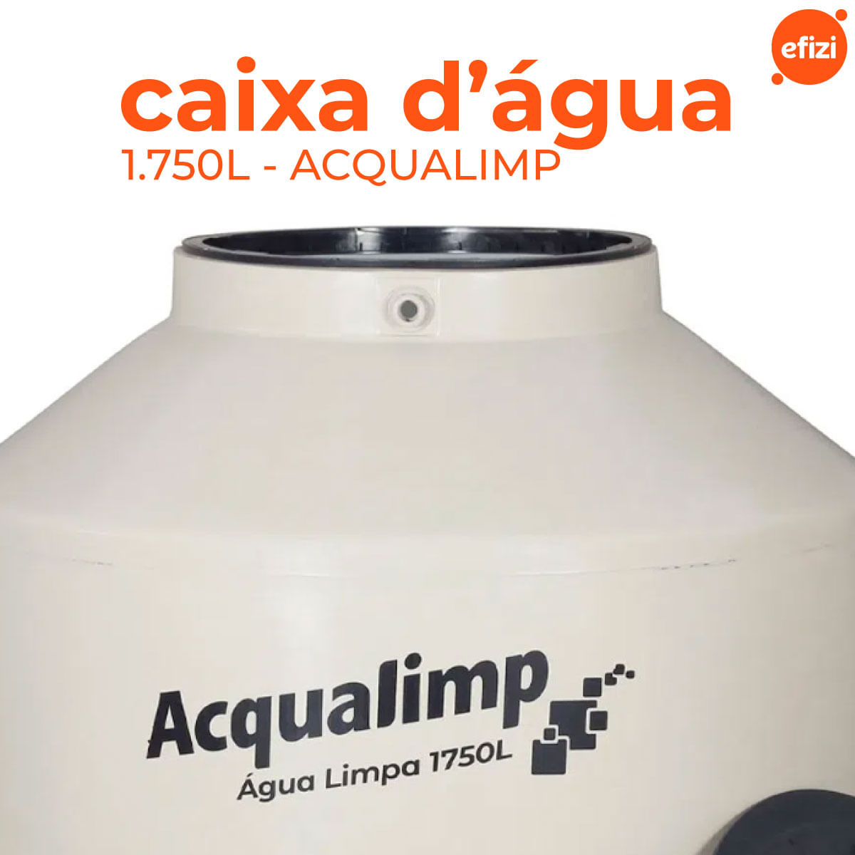 Caixa D'Água com Filtro e Boia Água Limpa 1.750L Acqualimp