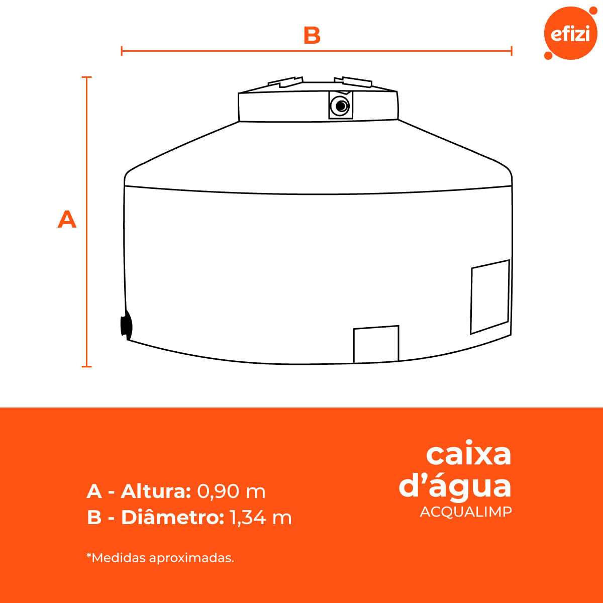 Caixa D'Água Água Protegida 1.000L Acqualimp
