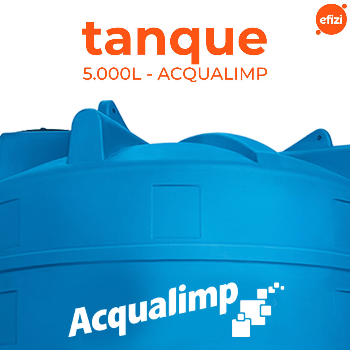 Tanque Polietileno 5.000L Azul Acqualimp