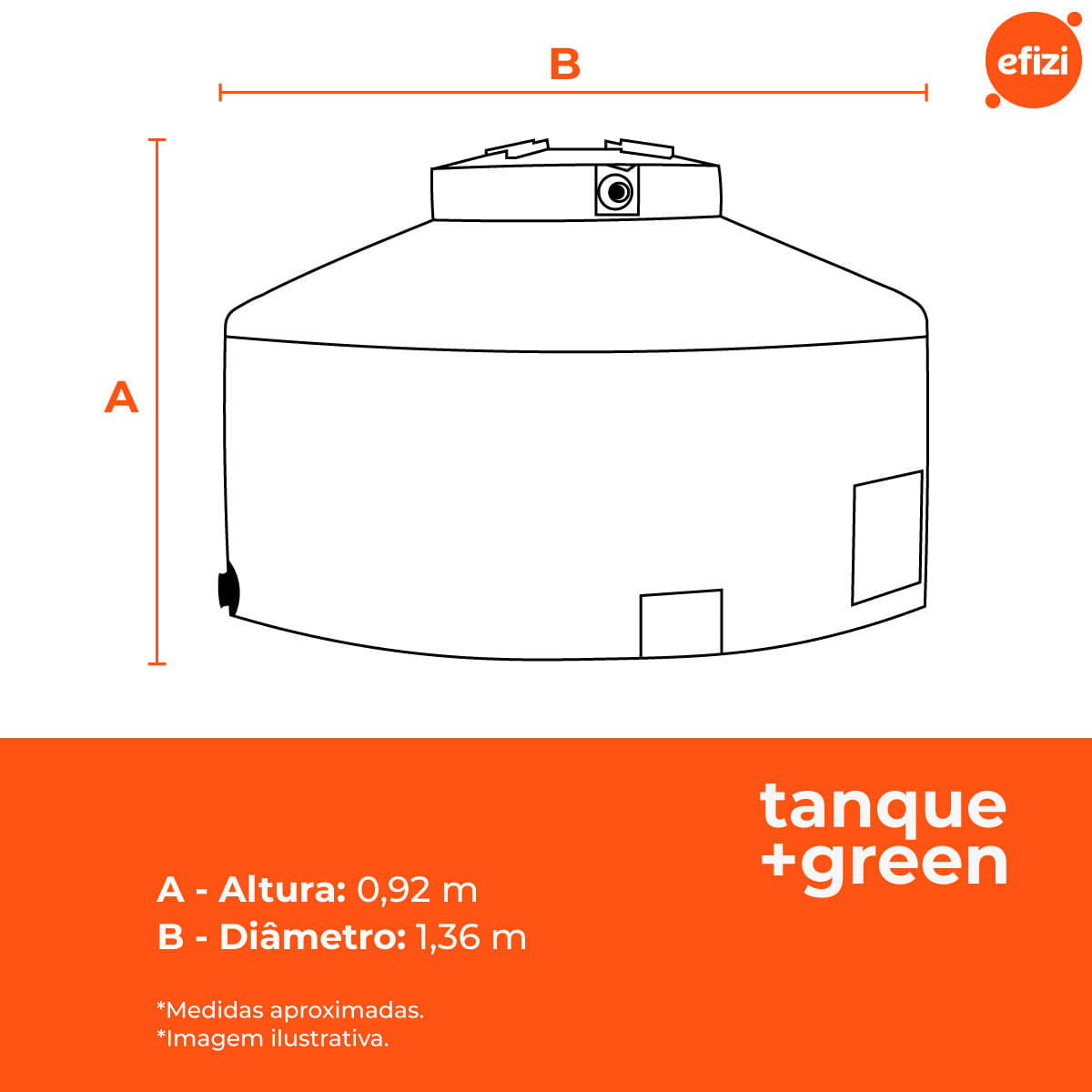 Tanque +Green 1.000L Acqualimp