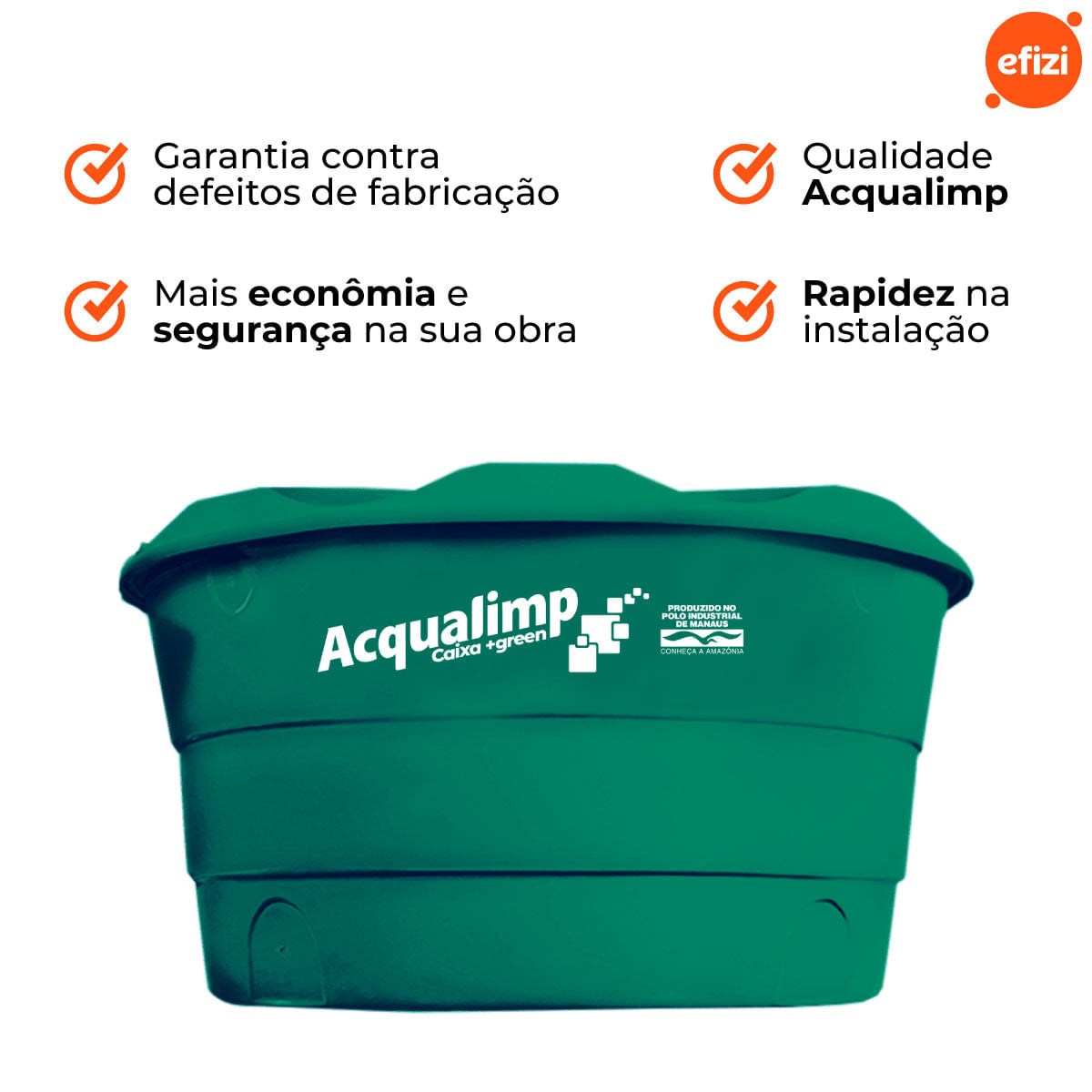 Caixa D´Água Green+ 1.000L Acqualimp