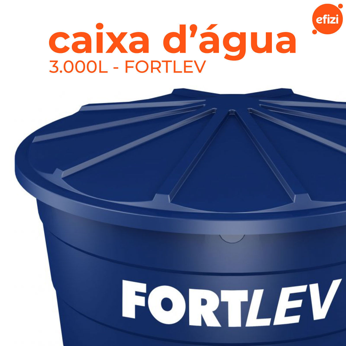Caixa D'Água Polietileno 3.000L Azul Fortlev