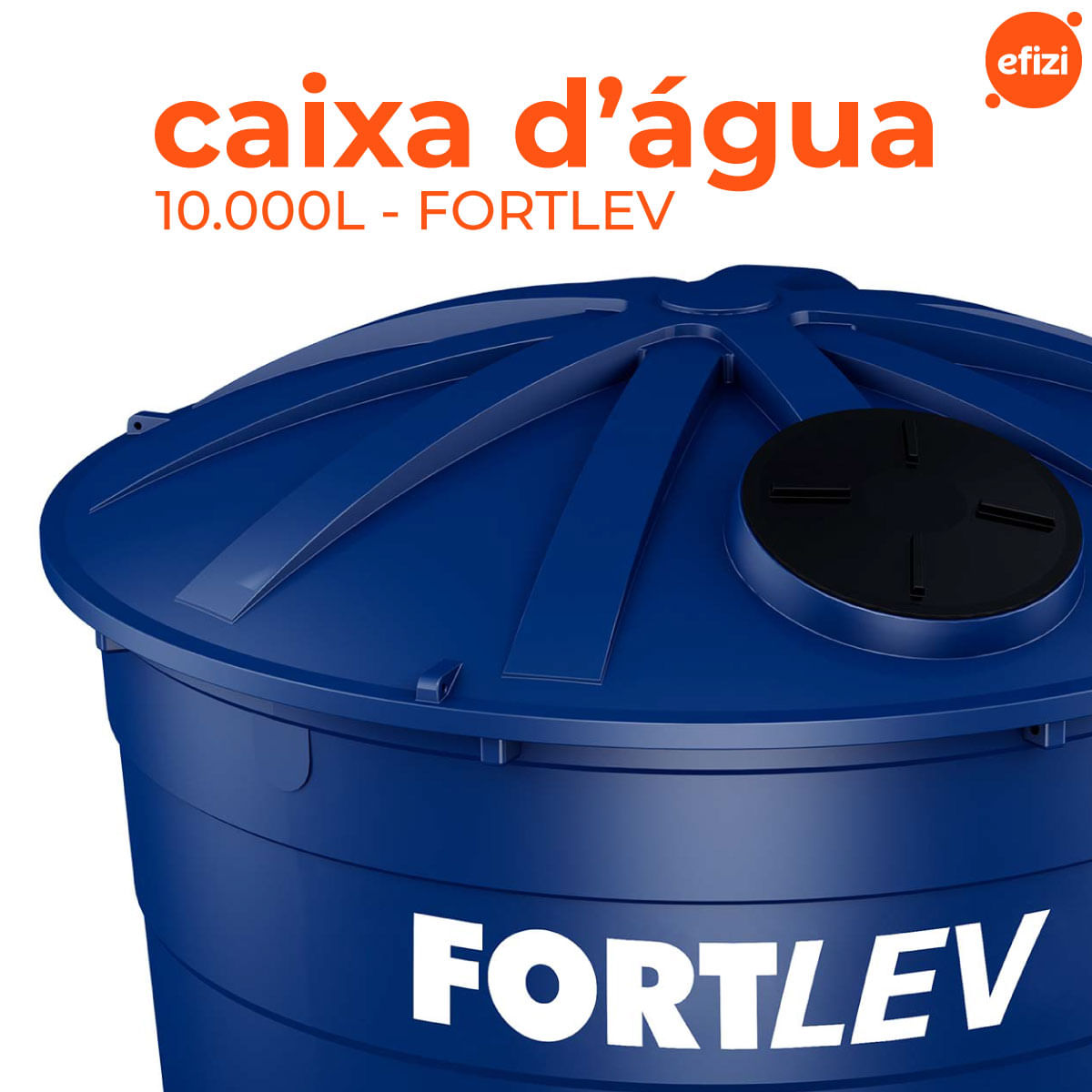Caixa D'Água Polietileno 10.000L Azul Fortlev
