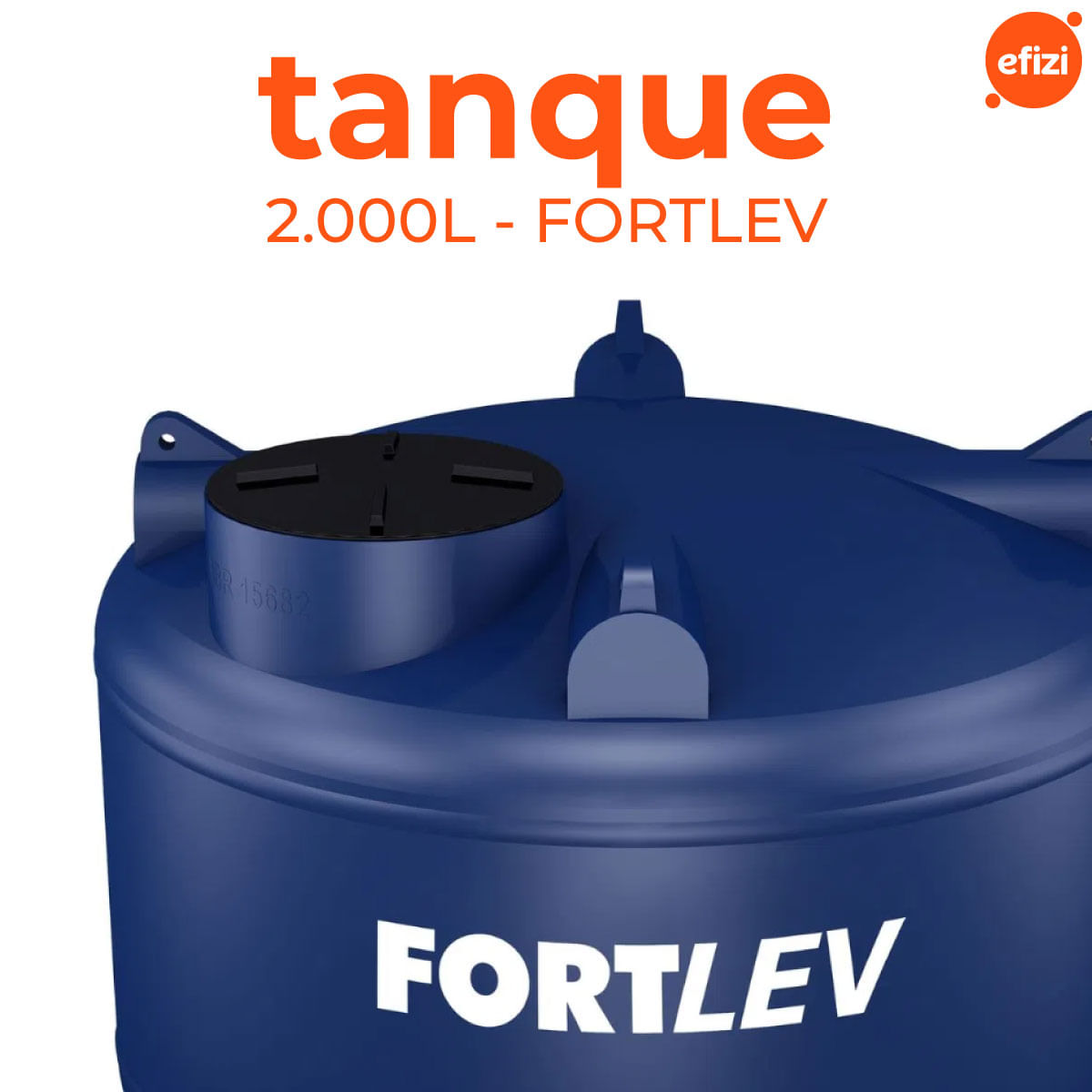 Tanque Polietileno 2.000L Azul Fortlev