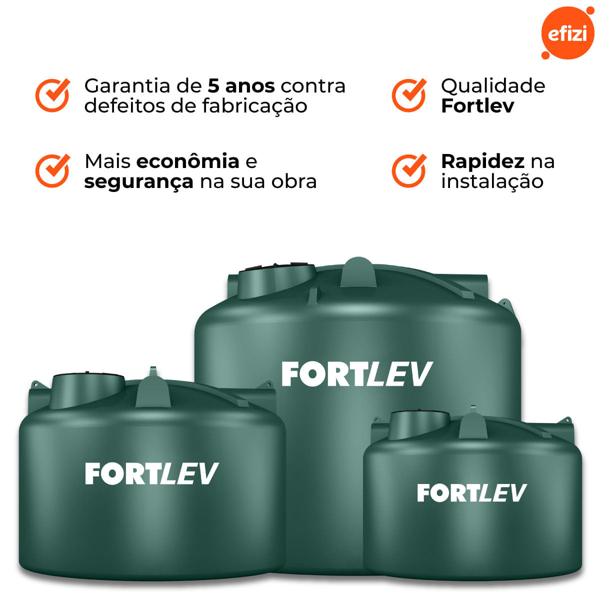 Tanque Polietileno 20.000L Verde Fortlev