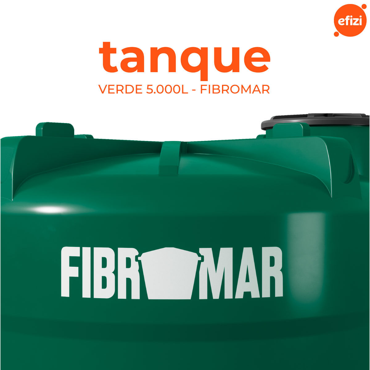 Tanque Polietileno 5.000L Verde Fibromar