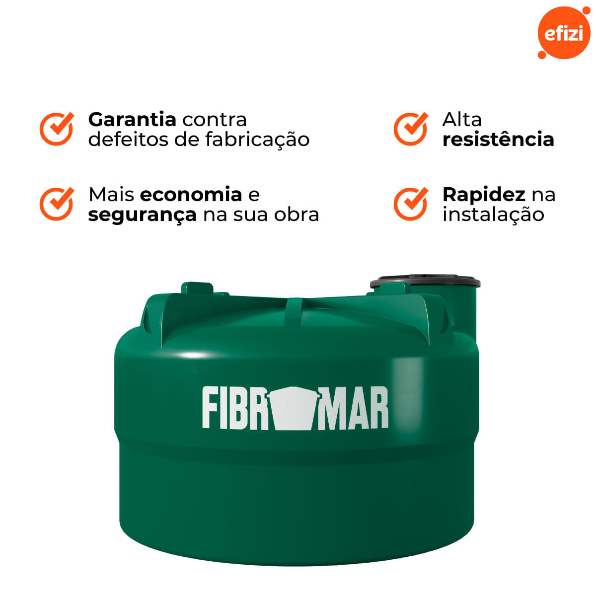 Tanque Polietileno 5.000L Verde Fibromar