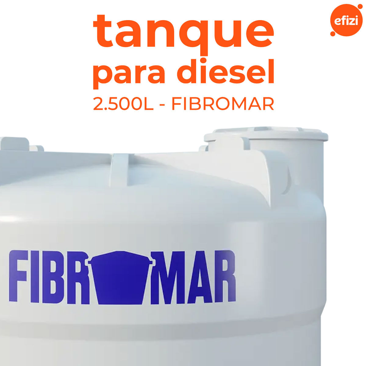 Tanque Para Armazenar Diesel 2.500L Fibromar