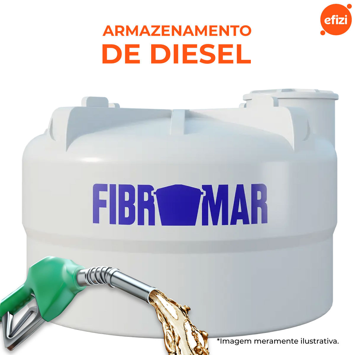Tanque Para Armazenar Diesel 2.500L Fibromar