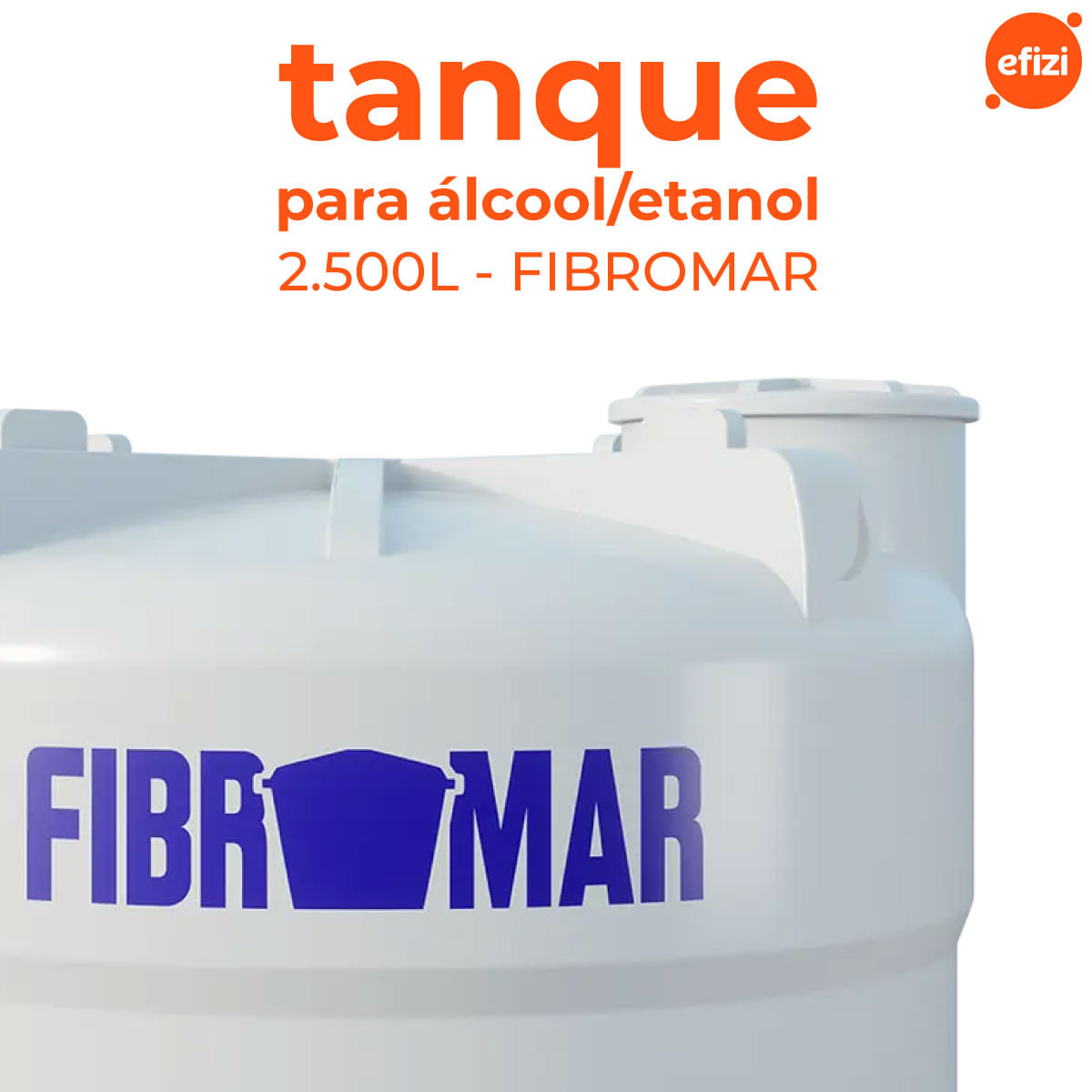 Tanque Para Armazenar Álcool/Etanol 2.500L Fibromar