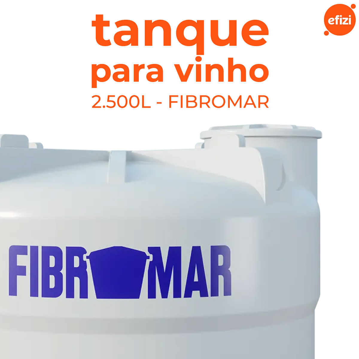 Tanque Para Armazenar Vinho 2.500L Fibromar