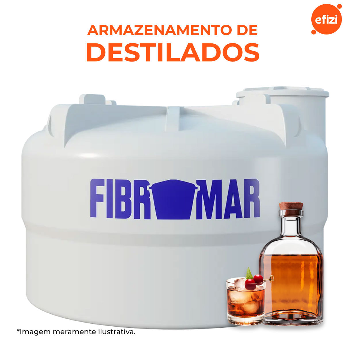 Tanque Para Armazenar Destilados 5.000L Fibromar