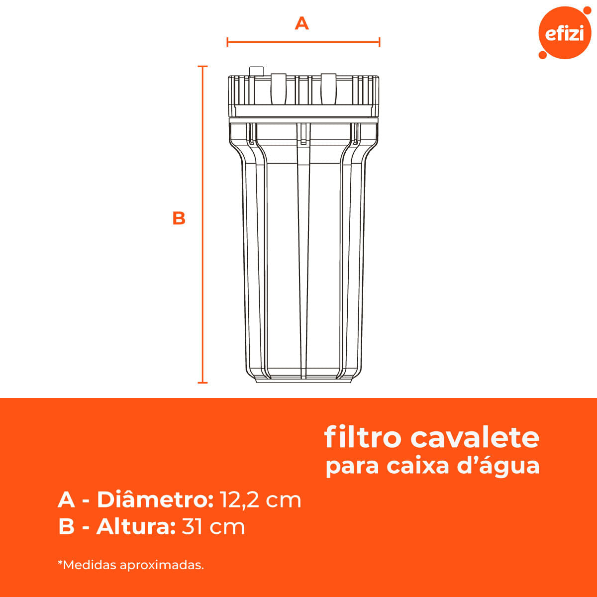 Filtro Cavalete Para Caixa d'Água FPE-02 Acqualimp