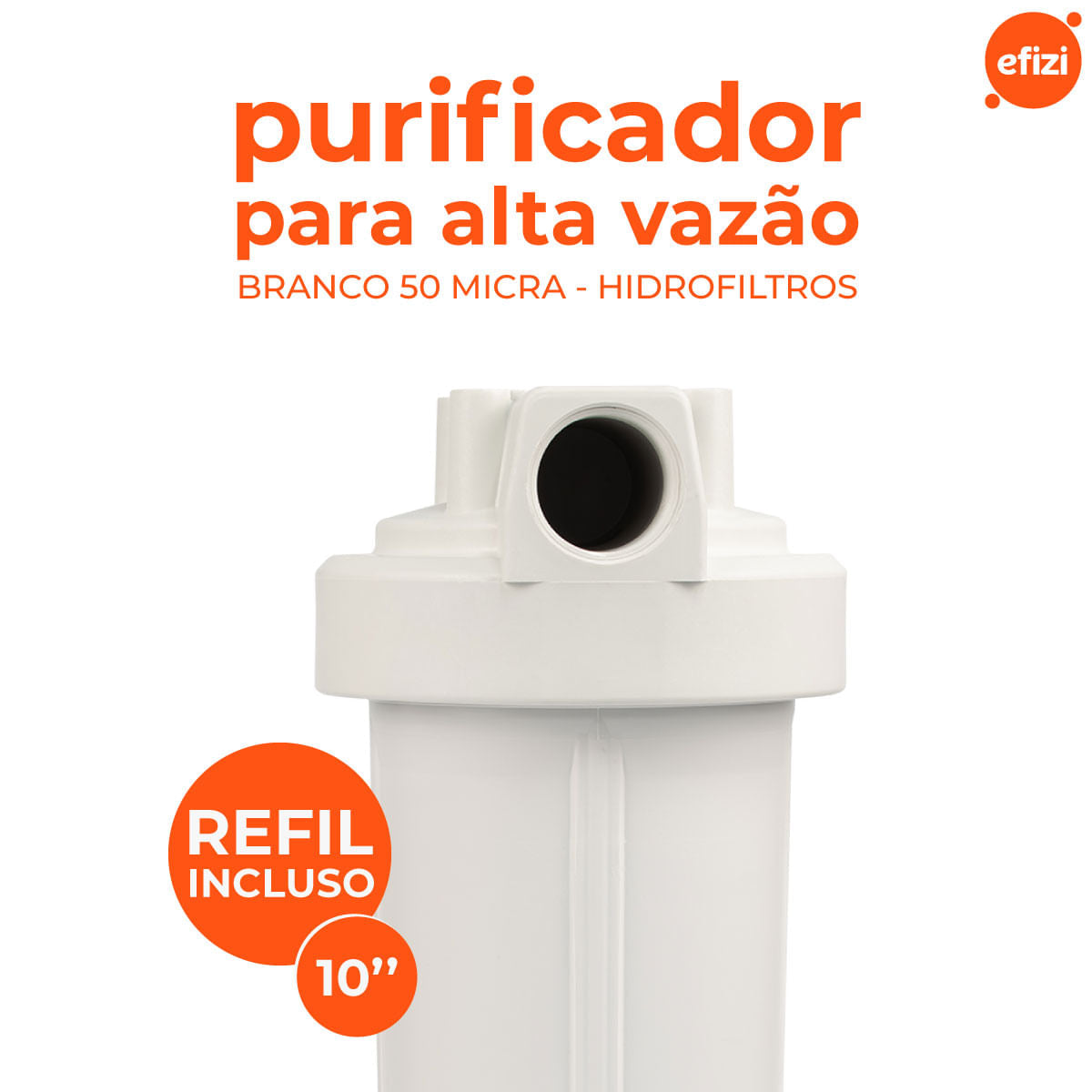 Filtro Big 10" Para Piscina 50 Micra Alta Vazão Hidrofiltros