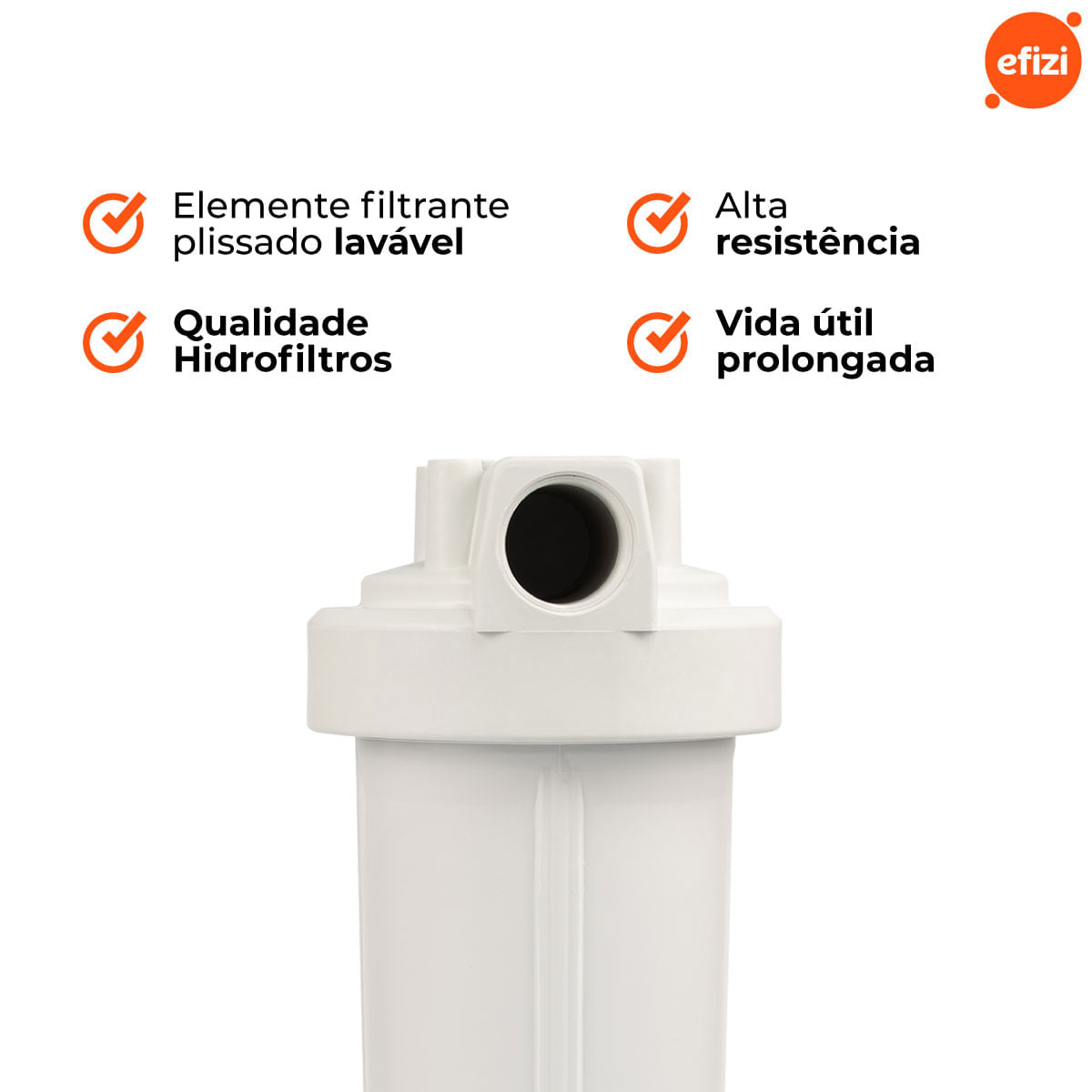 Filtro Big 10" Para Piscina 50 Micra Alta Vazão Hidrofiltros