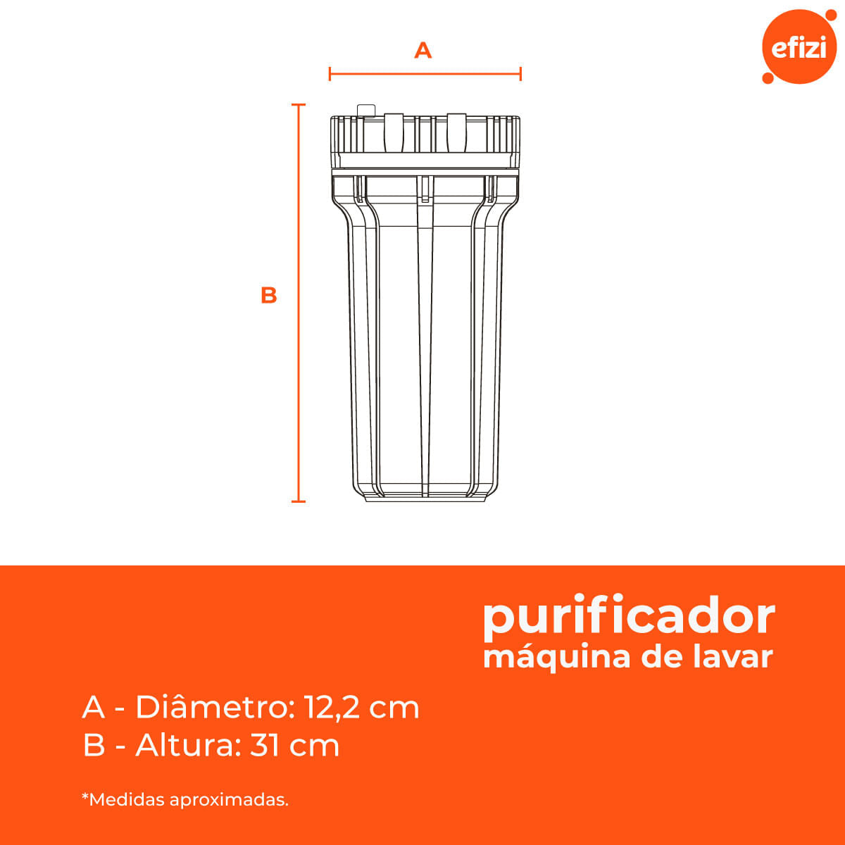 Filtro Cavalete Mid 9.3/4" Transparente Hidrofiltros