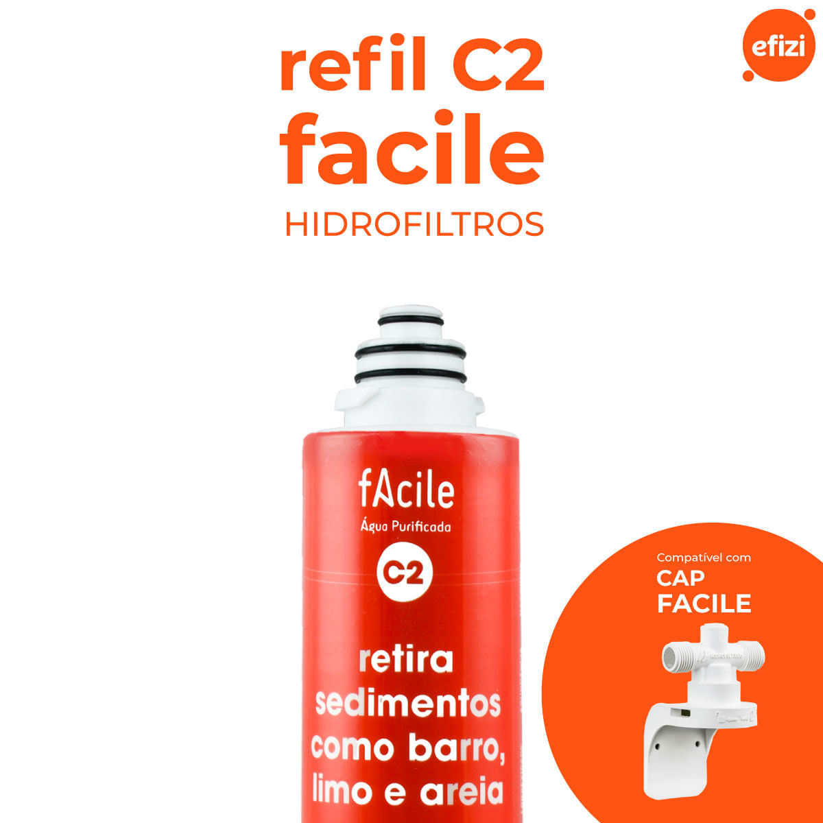 Refil Filtro Facile C2 Reduz Sedimentos Hidrofiltros