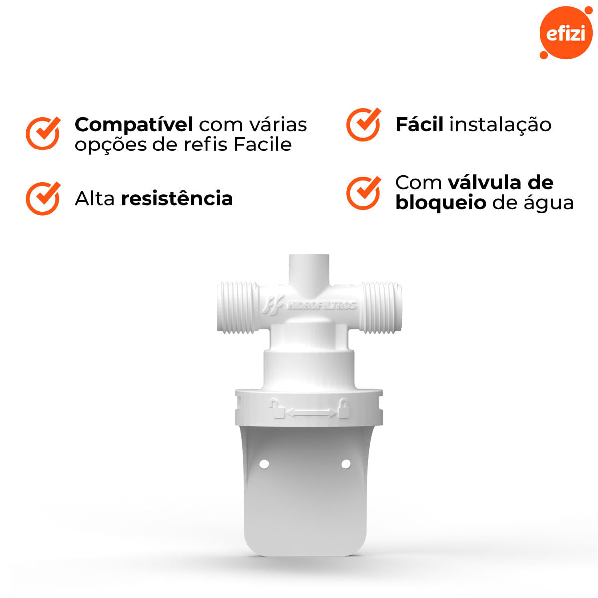 Suporte Cap Para Refil Filtro Facile Hidrofiltros