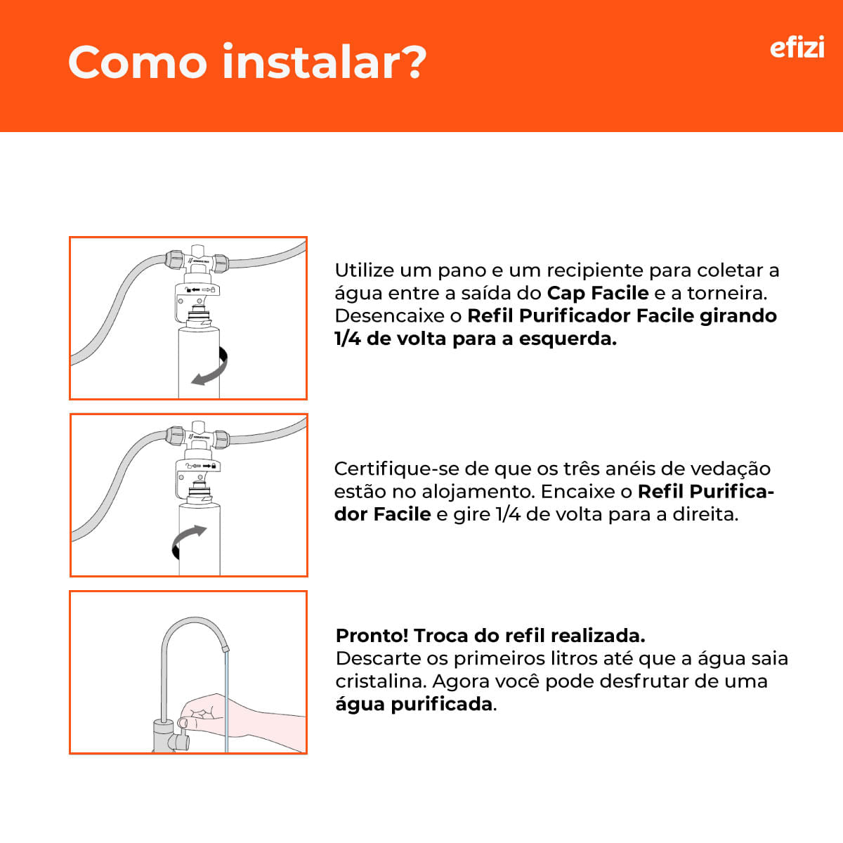 Refil Facile C3 Reduz Cloro Livre Hidrofiltros