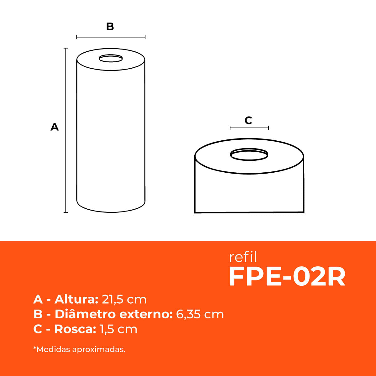 Refil Filtro Para Caixa d'Água FPE-02R Acqualimp
