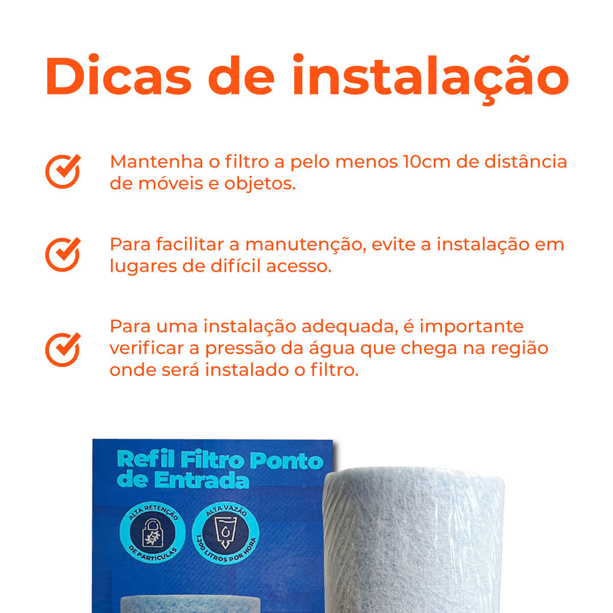 Refil Filtro Para Caixa d'Água FPE-02R Acqualimp
