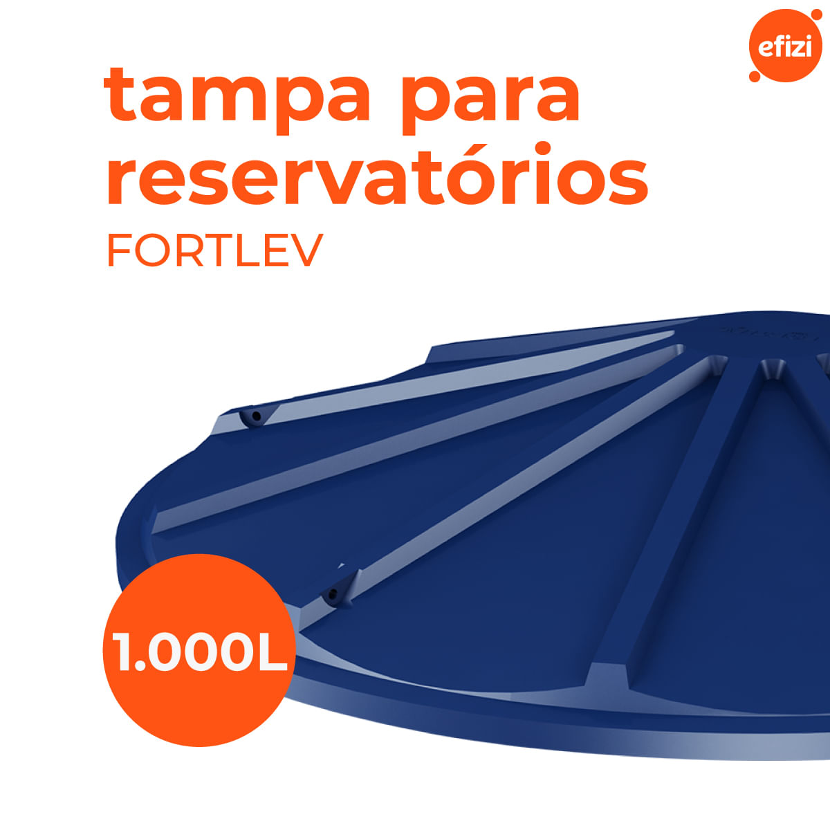 Tampa Polietileno P/ Caixa D'Água 1.000L Fortlev