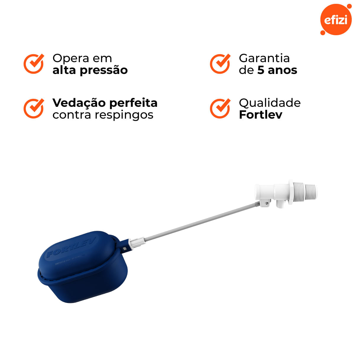 Válvula Boia Haste Alumínio Fortlev