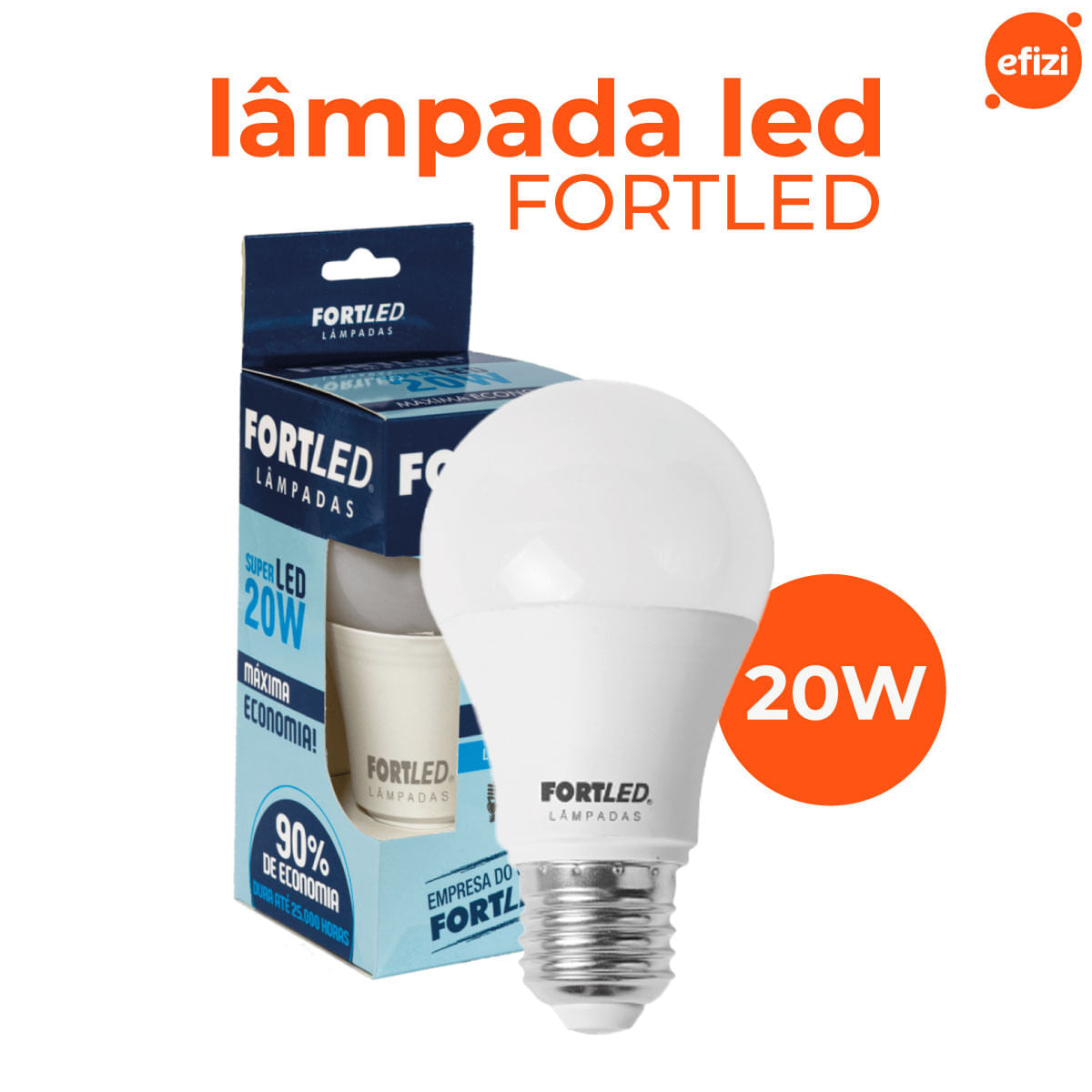 Lampada Led Bulbo A80 20W Fortled