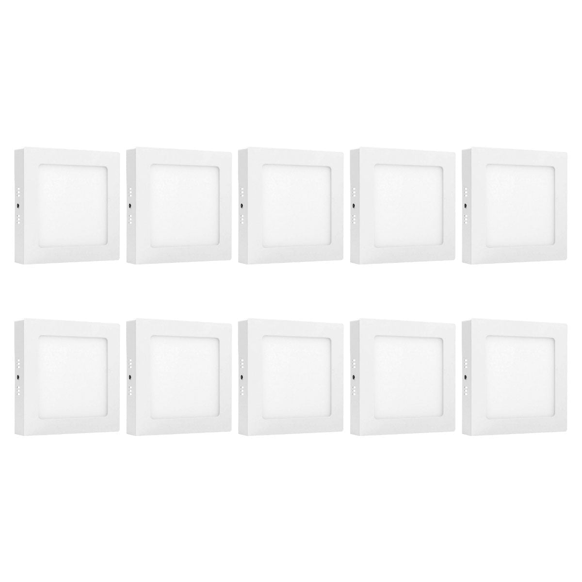 Kit C/ 10 Paineis Led Sobrepor 12W Quadrado Fortled