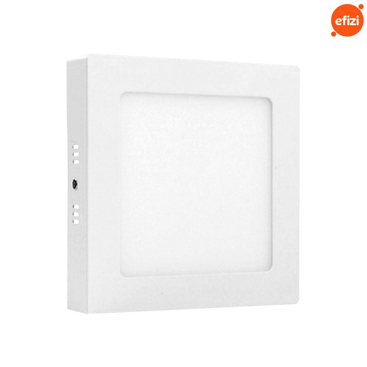 Kit C/ 10 Paineis Led Sobrepor 12W Quadrado Fortled