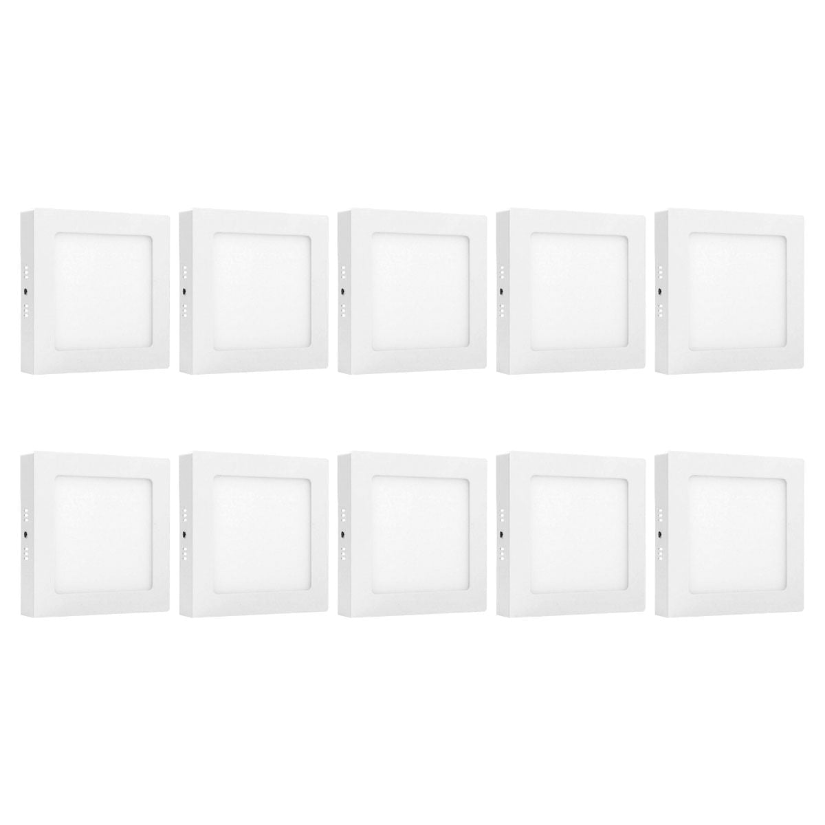 Kit C/ 10 Paineis Led Sobrepor 18W Quadrado Fortled