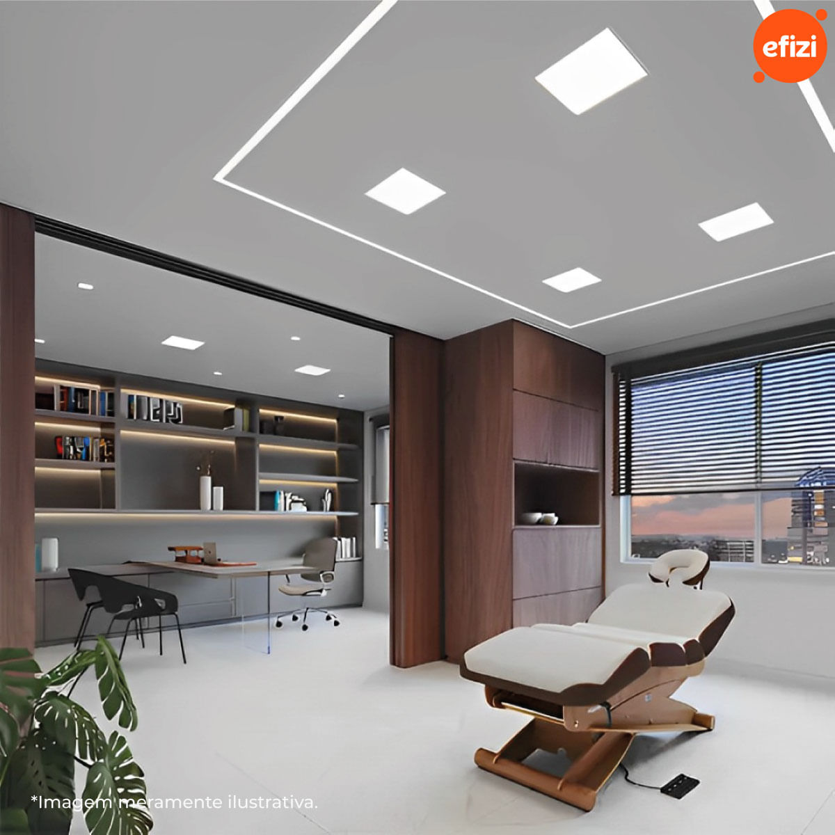 Painel Led Embutir 18W Quadrado Fortled