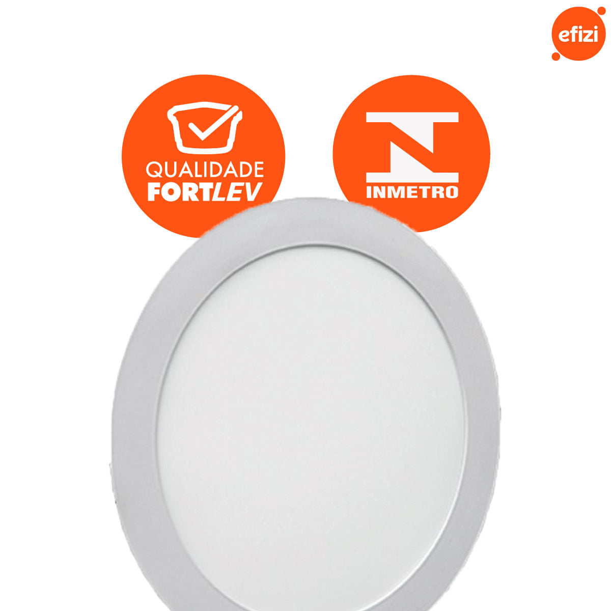 Painel Led Embutir 24W Redondo Fortled