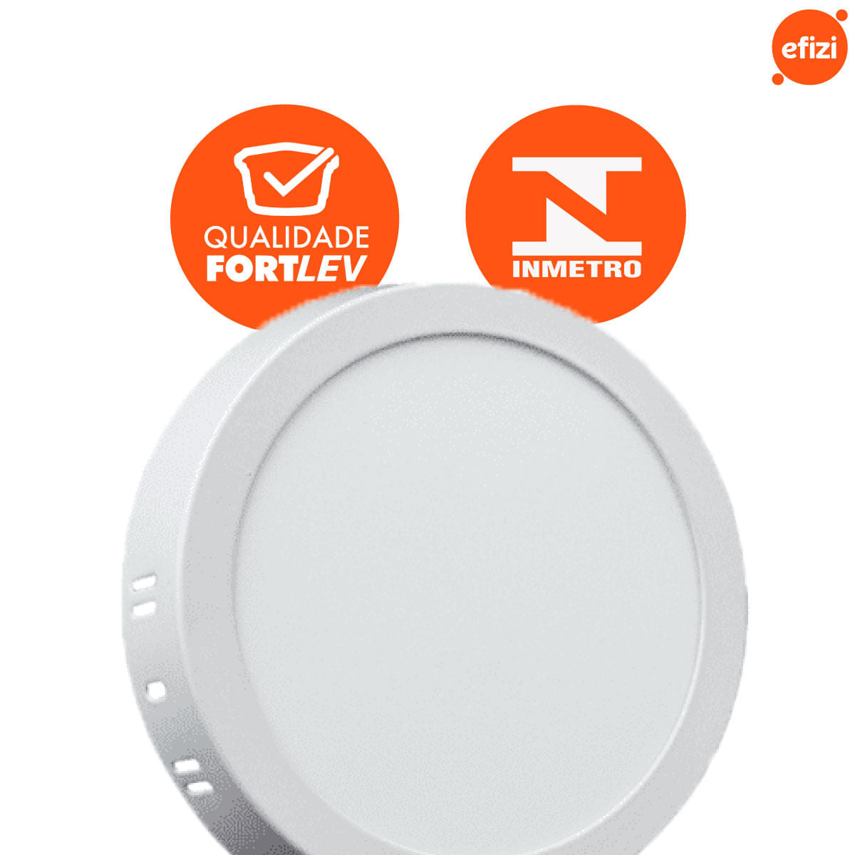 Painel Led Sobrepor 24W Redondo Fortled