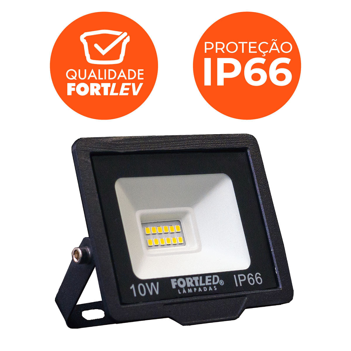 Kit 5 Refletores de Led 10W Fortled