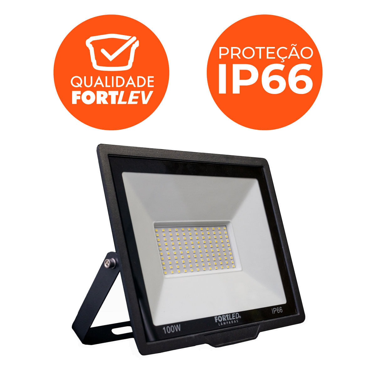 Kit 10 Refletores de Led 100W Fortled