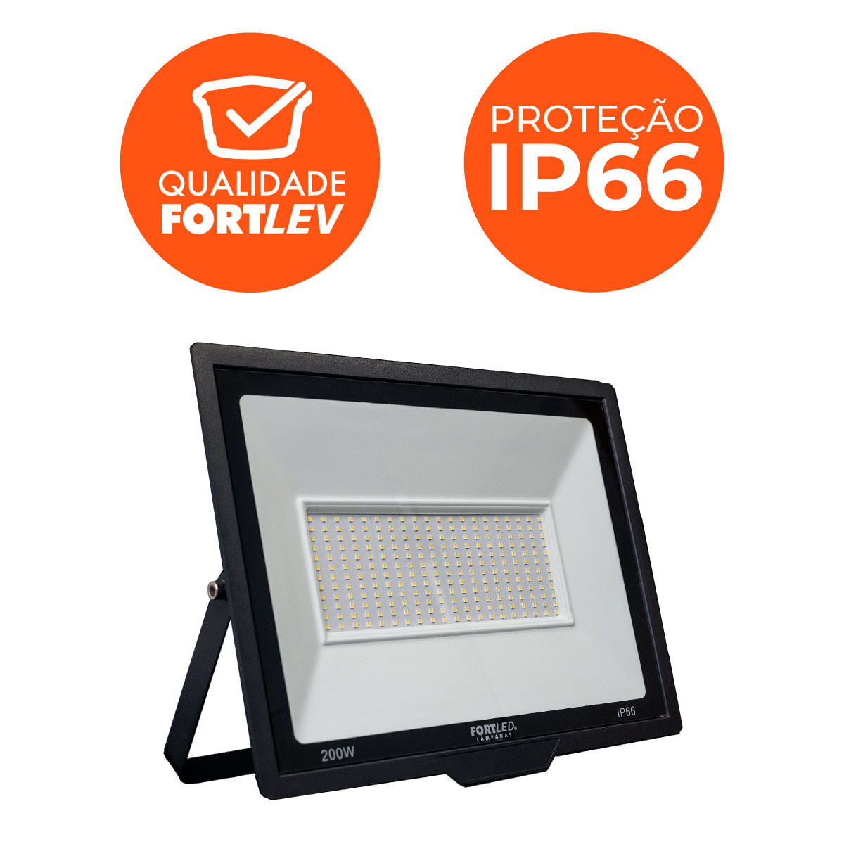Kit 5 Refletores de Led 200W Fortled