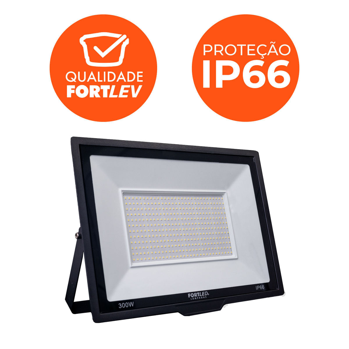 Kit 2 Refletores de Led 300W Fortled