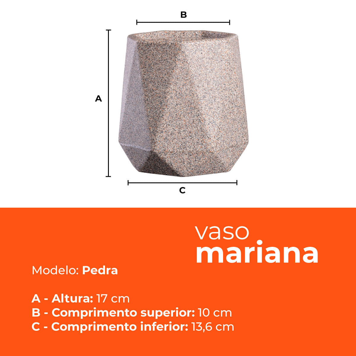 Kit 3 Vasos Mariana Pedra Terrano