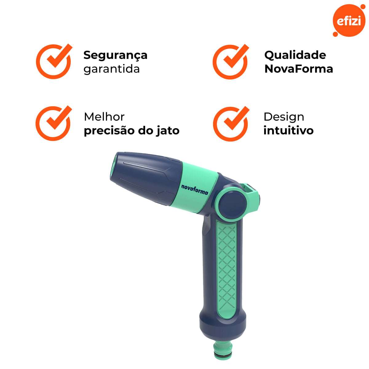 Esguicho Jato Regulavel Para Engate Rapido Novaforma