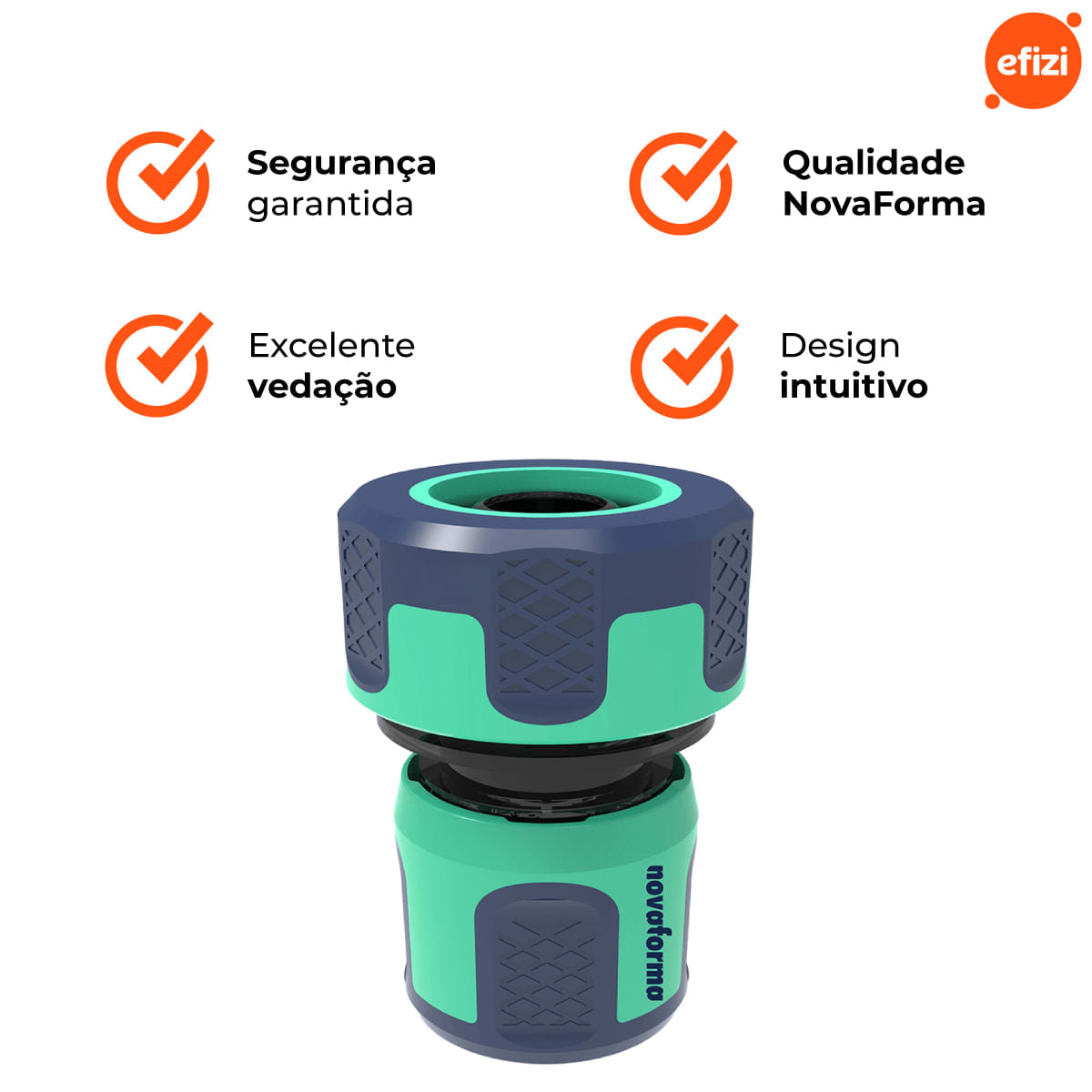 Engate Rapido Plastico Para Mangueira 3/4" Novaforma