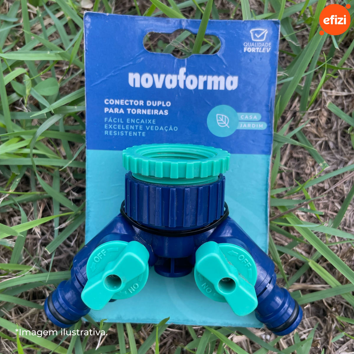 Conector Duplo Para Torneiras Novaforma