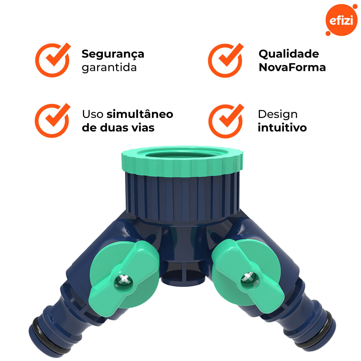 Conector Duplo Para Torneiras Novaforma