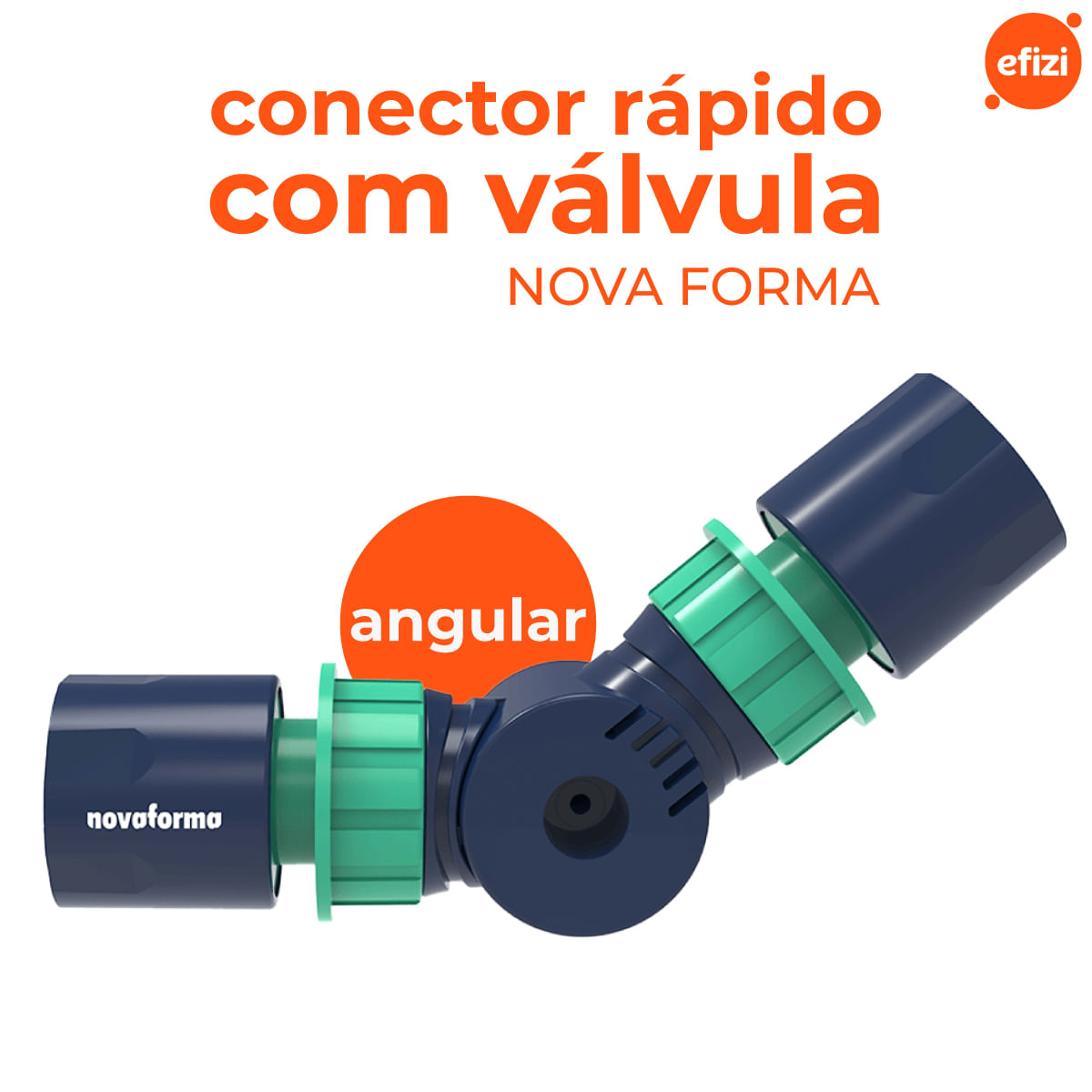 Conector Rapido Angular Com Valvula Novaforma